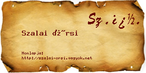 Szalai Örsi névjegykártya
